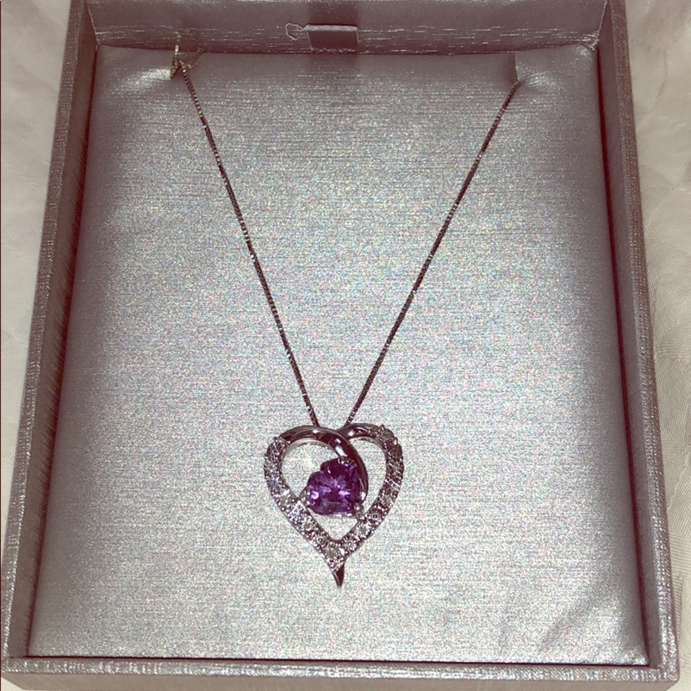 ZALES Purple Heart collection diamond necklace ✨💜